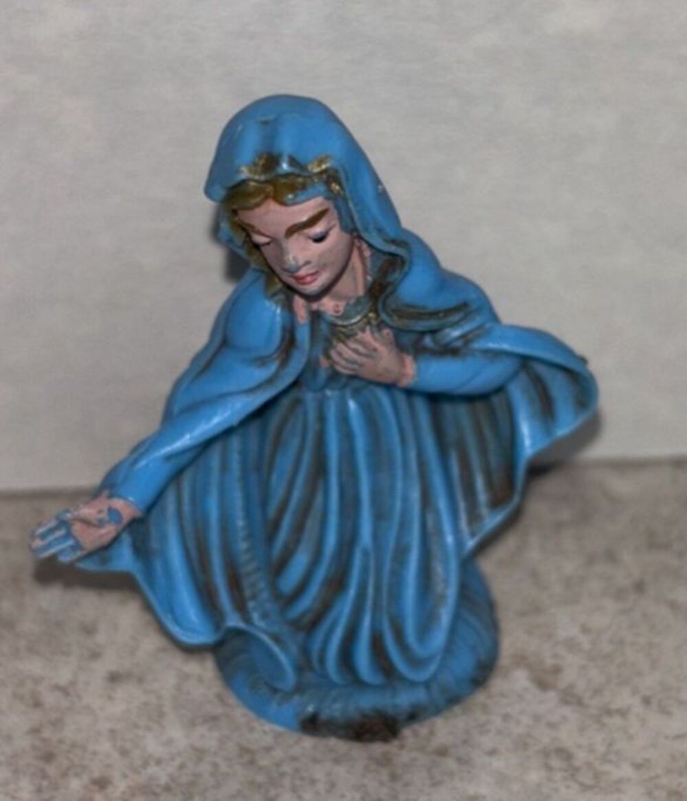 Vtg Mother Mary Figure Christmas Nativity Italy Plastic Replacement 4 Snowglobe?